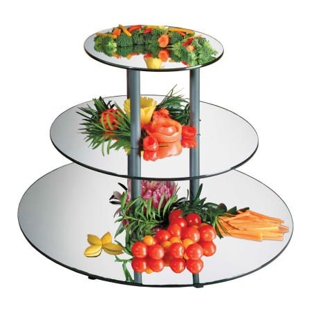 Cal-Mil Cal-Mil Round 3 Tier Mirror Riser 24" Dia. x 18-3/4"H MT240